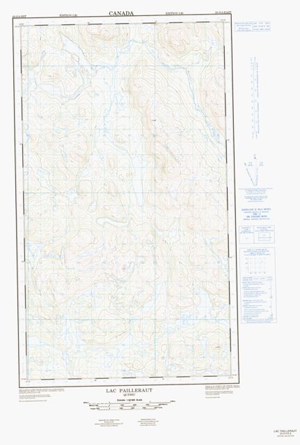Lac Pailleraut Topographic Paper Map 023O04E at 1:50,000 scale
