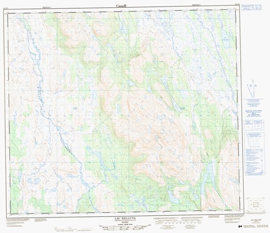 Lac Helluva Topographic Paper Map 023O05 at 1:50,000 scale