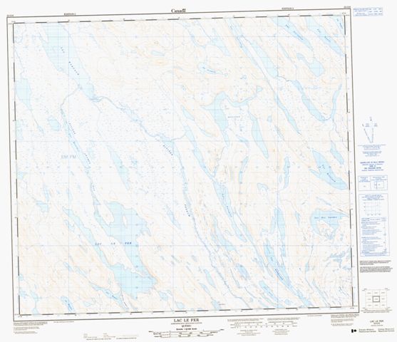 Lac Le Fer Topographic Paper Map 023O06 at 1:50,000 scale