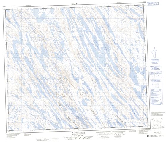 Lac Bacchus Topographic Paper Map 023O07 at 1:50,000 scale
