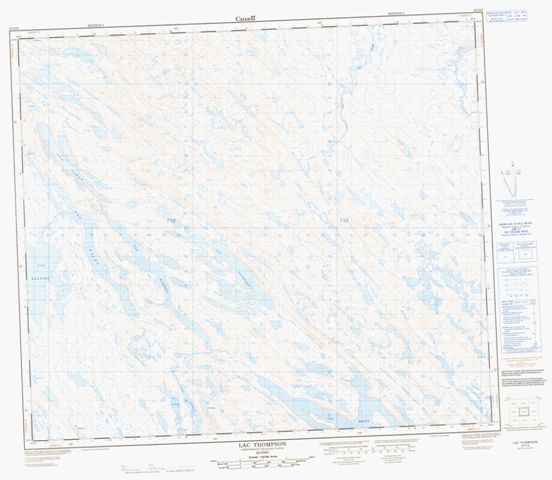 Lac Thompson Topographic Paper Map 023O08 at 1:50,000 scale