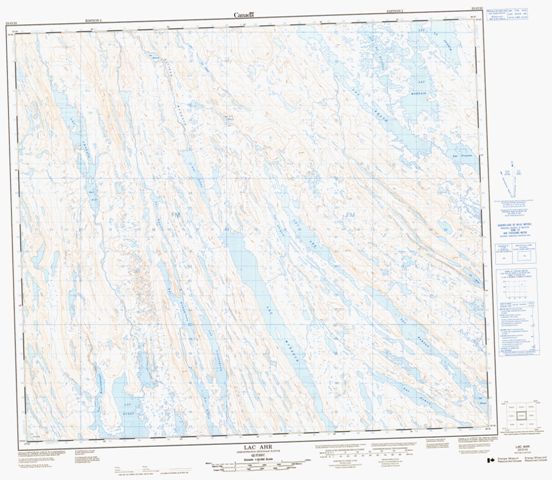 Lac Ahr Topographic Paper Map 023O10 at 1:50,000 scale