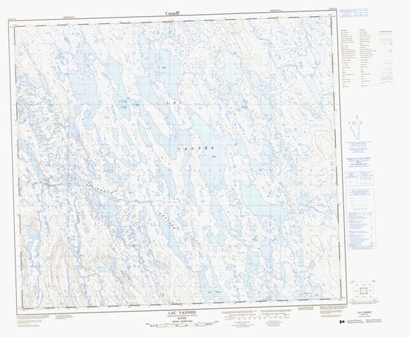 Lac Vannes Topographic Paper Map 023O15 at 1:50,000 scale