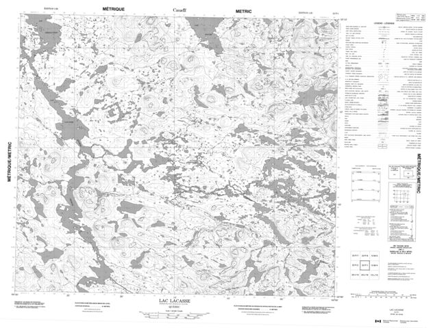 Lac Lacasse Topographic Paper Map 023P01 at 1:50,000 scale