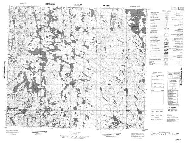  Topographic Paper Map 023P02 at 1:50,000 scale