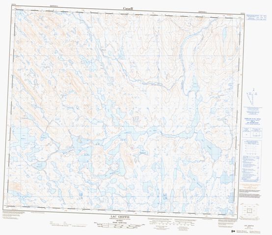 Lac Griffis Topographic Paper Map 023P04 at 1:50,000 scale
