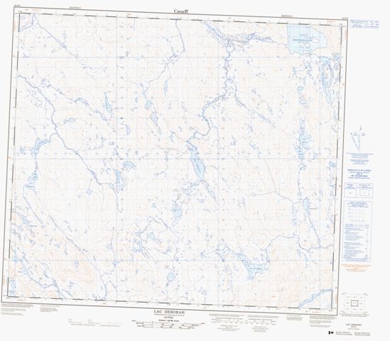 Lac Deborah Topographic Paper Map 023P05 at 1:50,000 scale
