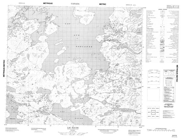 Lac Raude Topographic Paper Map 023P08 at 1:50,000 scale