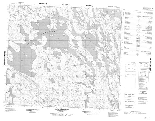 Lac Champdore Topographic Paper Map 023P13 at 1:50,000 scale