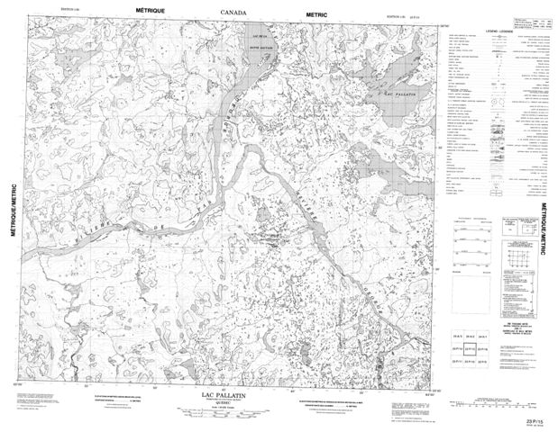  Topographic Paper Map 023P15 at 1:50,000 scale