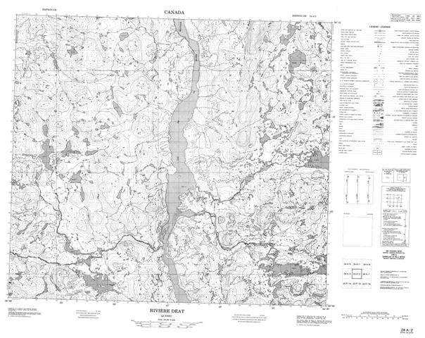 Riviere Deat Topographic Paper Map 024A02 at 1:50,000 scale