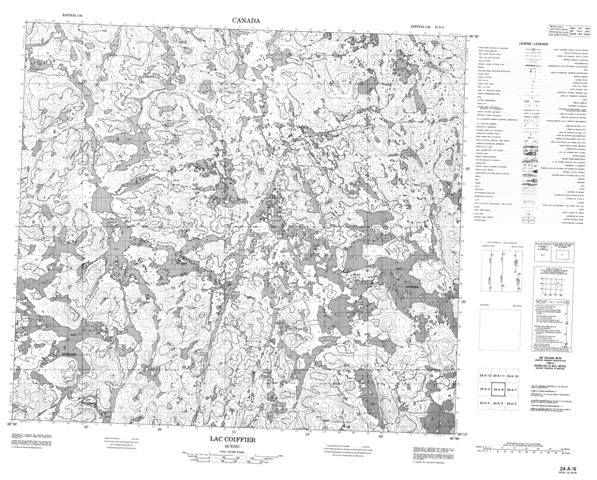 Lac Coiffier Topographic Paper Map 024A06 at 1:50,000 scale