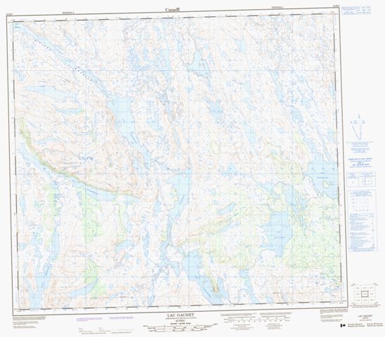 Lac Gachet Topographic Paper Map 024B03 at 1:50,000 scale