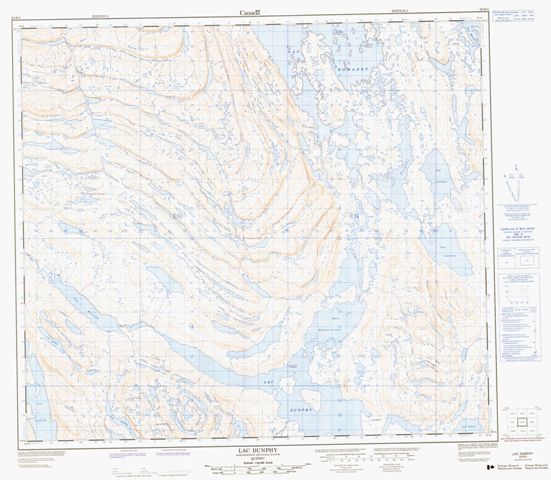 Lac Dunphy Topographic Paper Map 024B04 at 1:50,000 scale