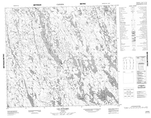 Lac Duhamel Topographic Paper Map 024B06 at 1:50,000 scale