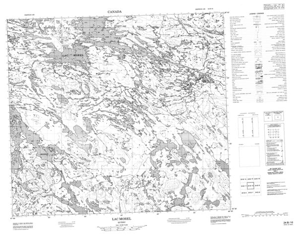 Lac Morel Topographic Paper Map 024B10 at 1:50,000 scale