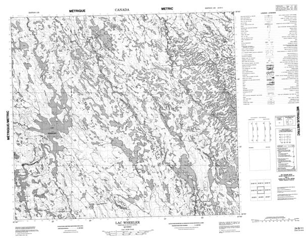 Lac Wheeler Topographic Paper Map 024B11 at 1:50,000 scale