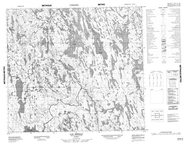 Lac Brissac Topographic Paper Map 024B13 at 1:50,000 scale
