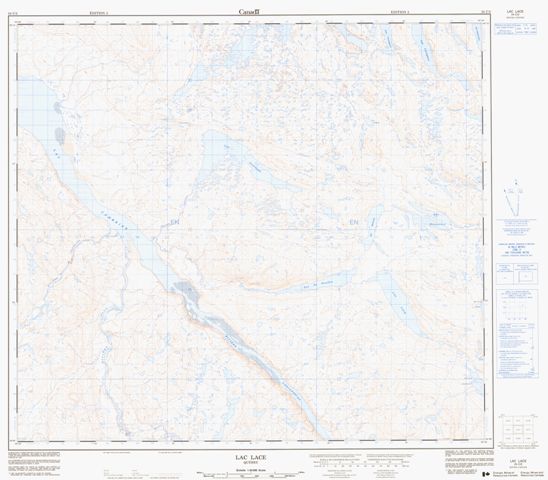 Lac Lace Topographic Paper Map 024C02 at 1:50,000 scale