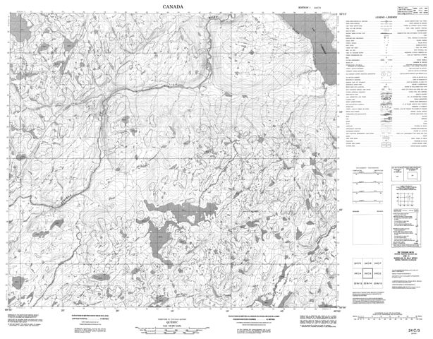  Topographic Paper Map 024C03 at 1:50,000 scale