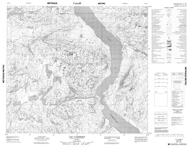 Lac Cambrien Topographic Paper Map 024C06 at 1:50,000 scale