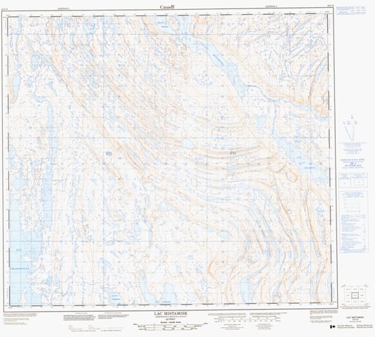 Lac Mistamisk Topographic Paper Map 024C08 at 1:50,000 scale