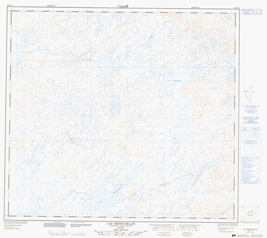 Lac Methuselah Topographic Paper Map 024C13 at 1:50,000 scale