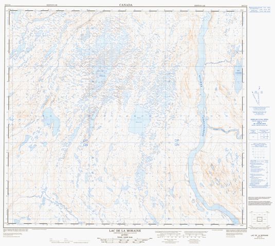Lac De La Moraine Topographic Paper Map 024C14 at 1:50,000 scale