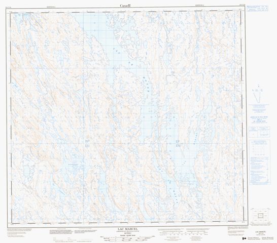 Lac Marcel Topographic Paper Map 024C16 at 1:50,000 scale