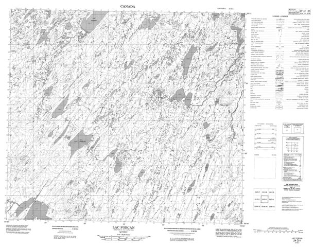Lac Forcan Topographic Paper Map 024D01 at 1:50,000 scale