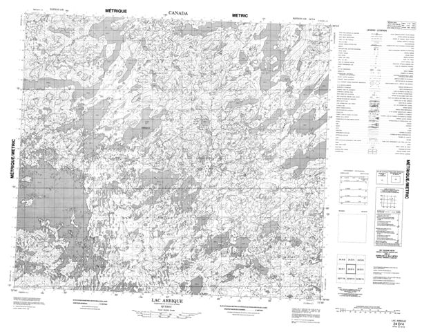 Lac Arbique Topographic Paper Map 024D04 at 1:50,000 scale