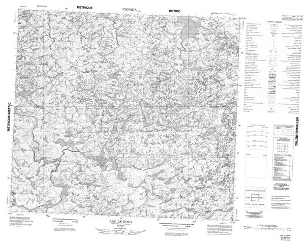 Lac Le Boux Topographic Paper Map 024D12 at 1:50,000 scale