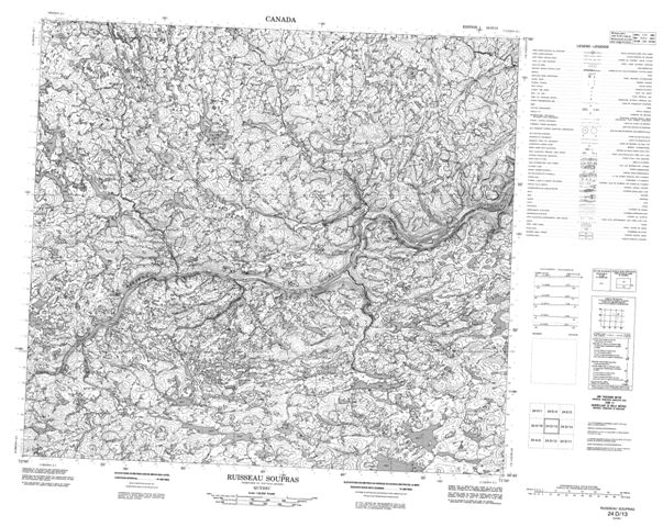 Ruisseau Soupras Topographic Paper Map 024D13 at 1:50,000 scale