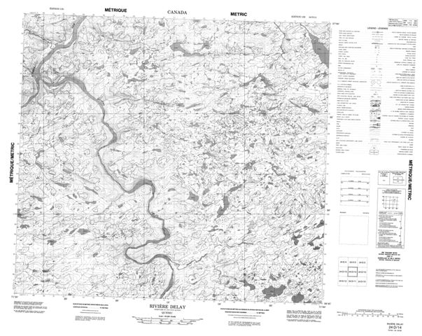 Riviere Delay Topographic Paper Map 024D14 at 1:50,000 scale
