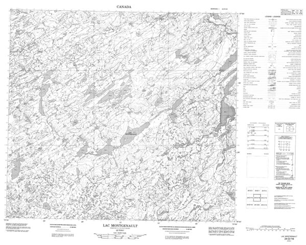Lac Montgenault Topographic Paper Map 024D16 at 1:50,000 scale