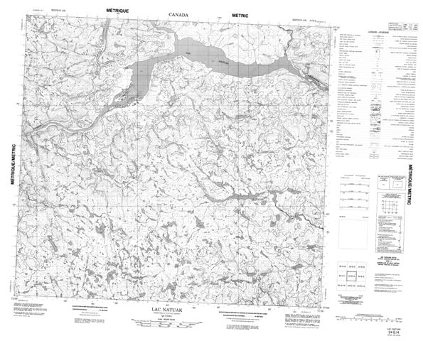 Lac Natuak Topographic Paper Map 024E04 at 1:50,000 scale