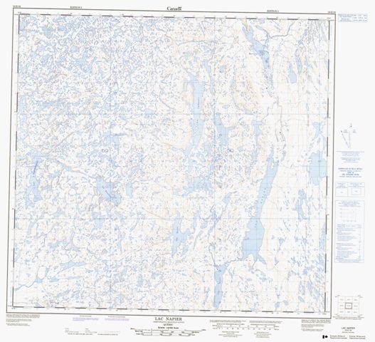 Lac Napier Topographic Paper Map 024E16 at 1:50,000 scale