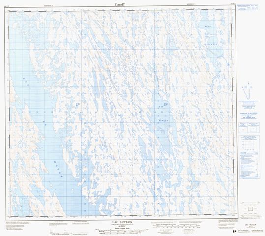 Lac Buteux Topographic Paper Map 024F01 at 1:50,000 scale
