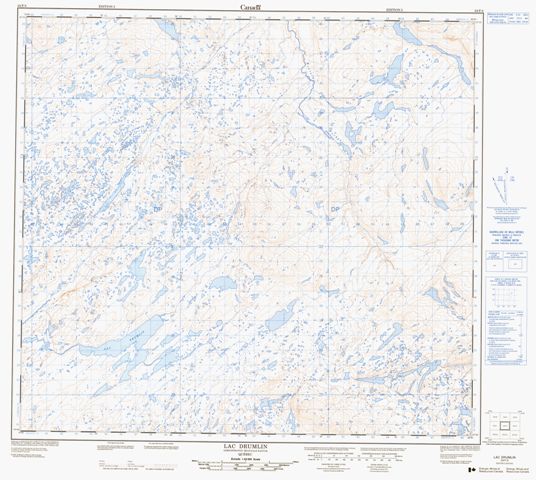 Lac Drumlin Topographic Paper Map 024F04 at 1:50,000 scale