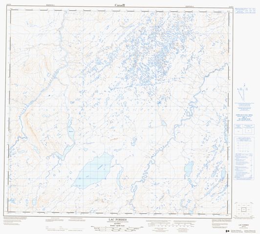 Lac Forbes Topographic Paper Map 024F05 at 1:50,000 scale