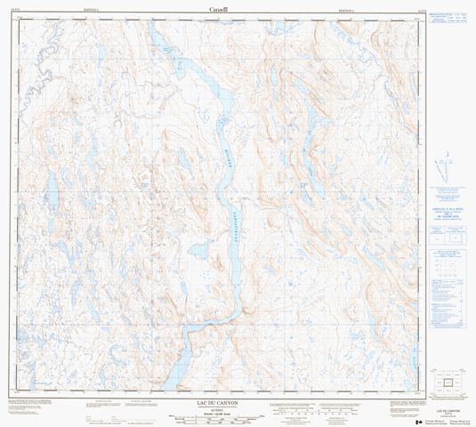 Lac Du Canyon Topographic Paper Map 024F06 at 1:50,000 scale