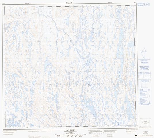 Lac Souel Topographic Paper Map 024F08 at 1:50,000 scale