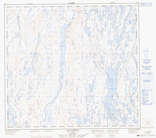 Lac Garreau Topographic Paper Map 024F09 at 1:50,000 scale