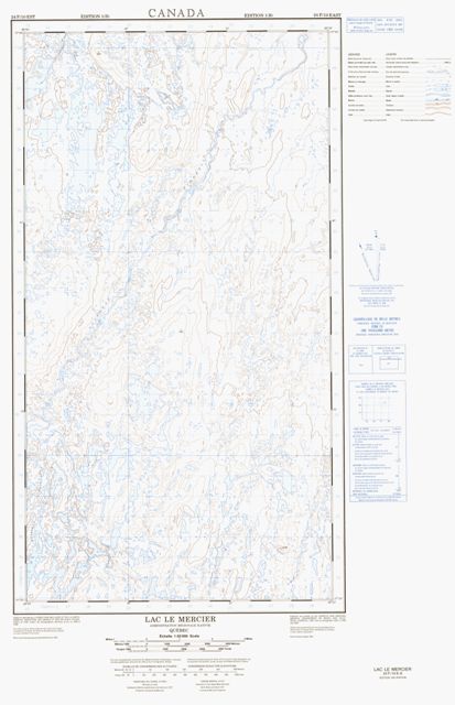 Lac Le Mercier Topographic Paper Map 024F10E at 1:50,000 scale