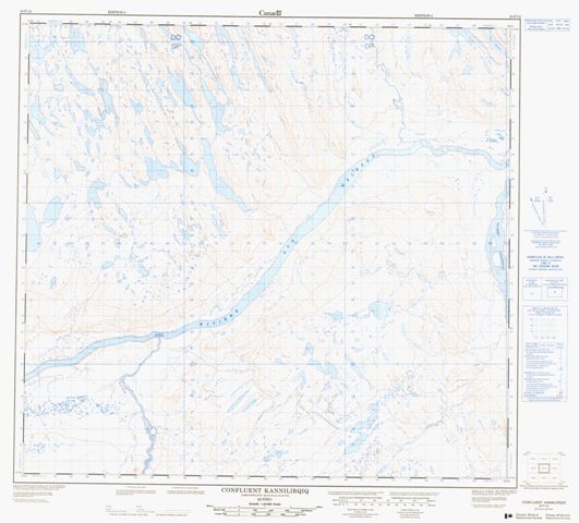Confluent Kannilirqiq Topographic Paper Map 024F12 at 1:50,000 scale