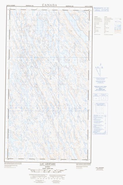Lac Leopard Topographic Paper Map 024F13W at 1:50,000 scale