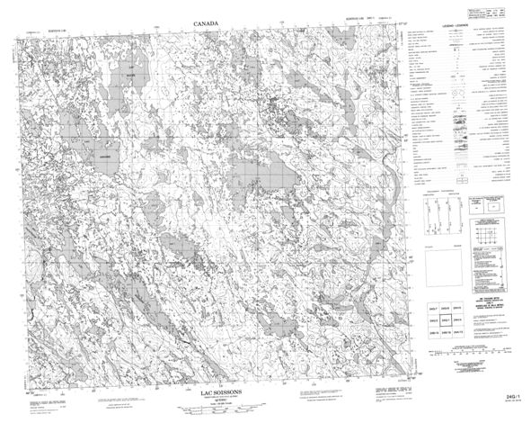 Lac Soissons Topographic Paper Map 024G01 at 1:50,000 scale