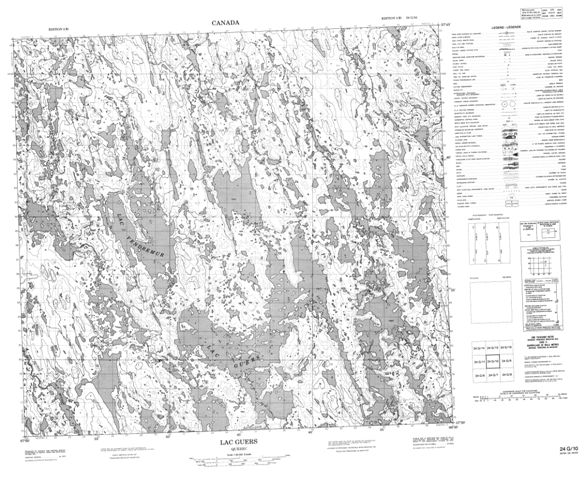 Lac Guers Topographic Paper Map 024G10 at 1:50,000 scale