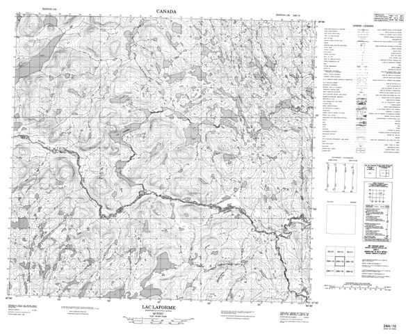 Lac Laforme Topographic Paper Map 024H15 at 1:50,000 scale