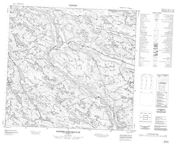 Rapides Sarvakallak Topographic Paper Map 024I04 at 1:50,000 scale